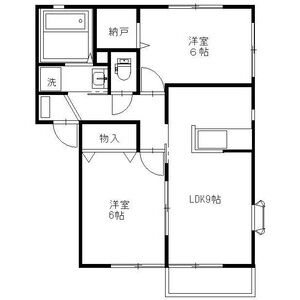 ハイツ・シャルムD 201号室 間取り