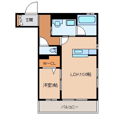 Ｍ.グラード 201号室 間取り