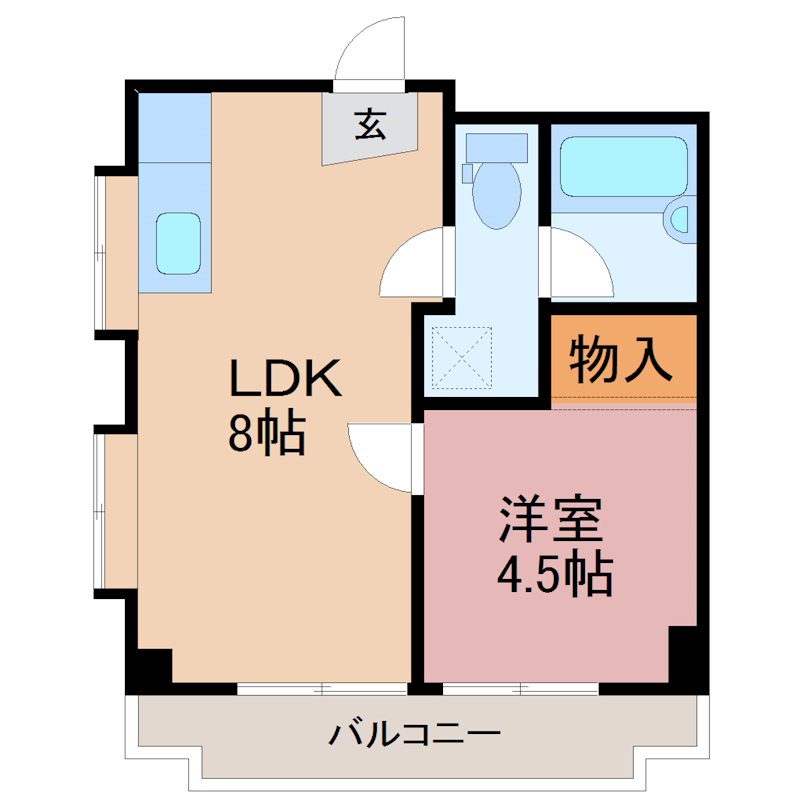 利久マンション 401号室 間取り
