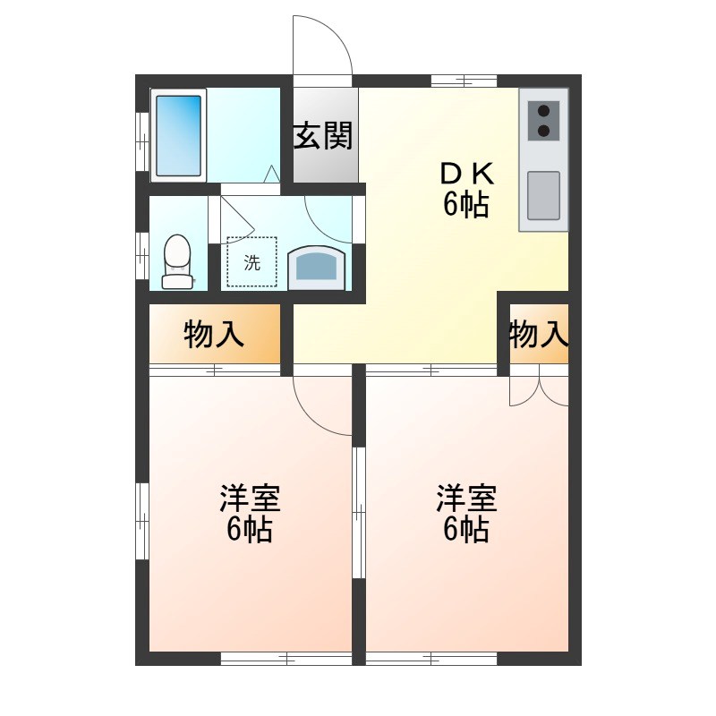 ハイツ栗崎 101号室 間取り