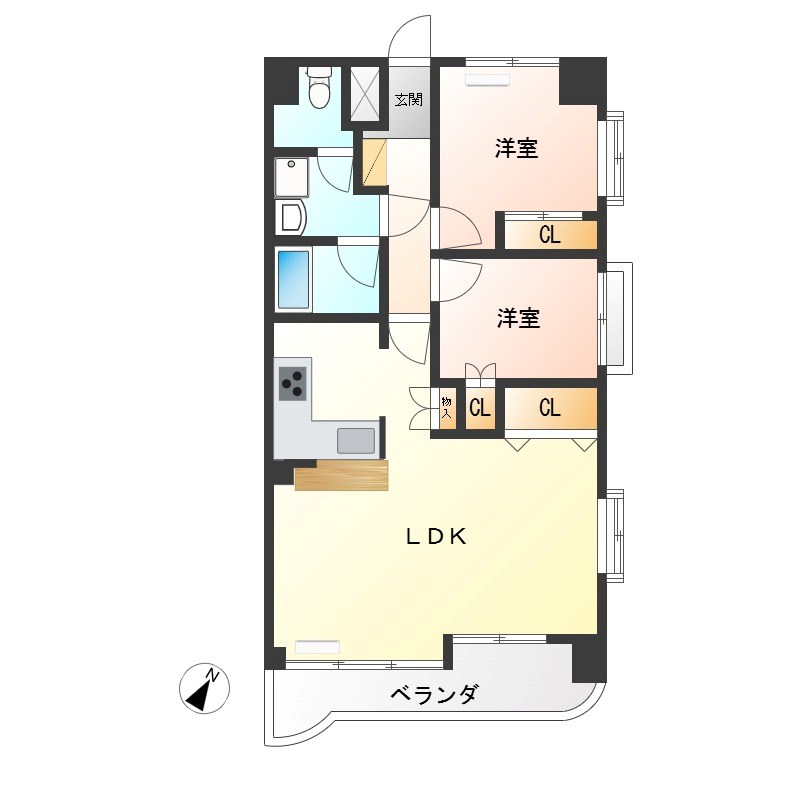 プラージュ今泉 603号室 間取り