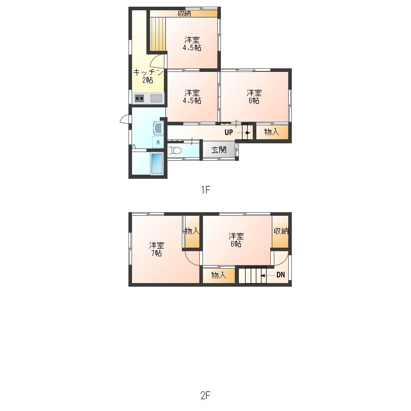 閏戸貸家２ 間取り