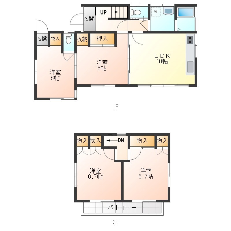 栗橋東貸家Ⅴ 間取り