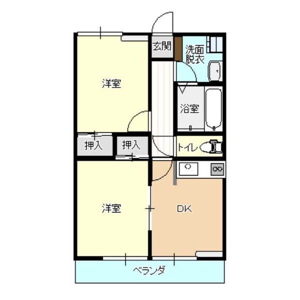 黒川ビル 402号室 間取り