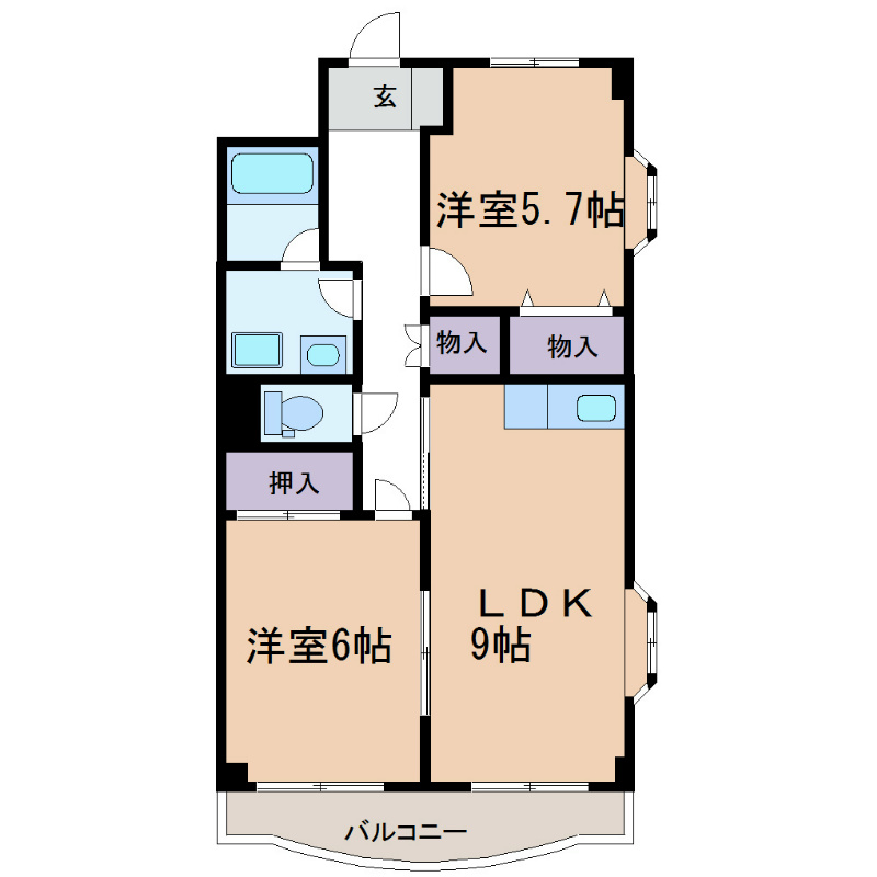 宇都宮昭和ビルⅡ 201号室 間取り