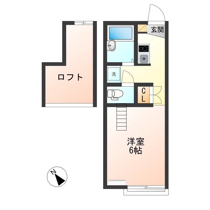 レジデンスサンハイム 104号室 間取り