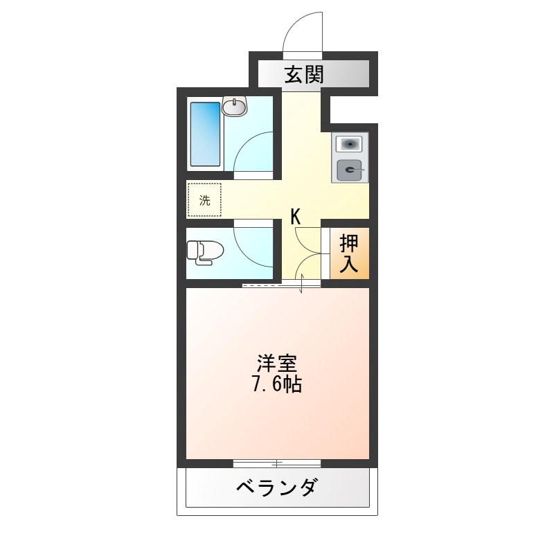 久保井マンション 503号室 間取り
