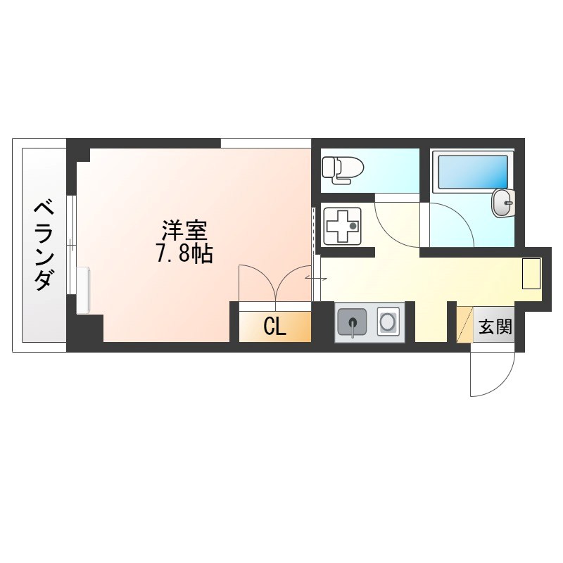 久保井マンション 407号室 間取り