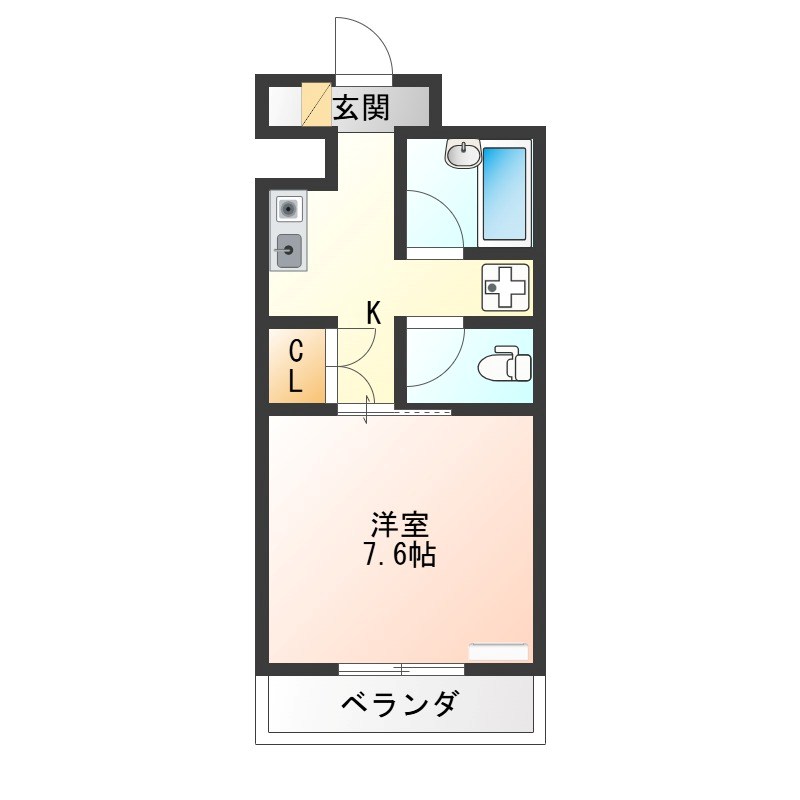 久保井マンション 504号室 間取り