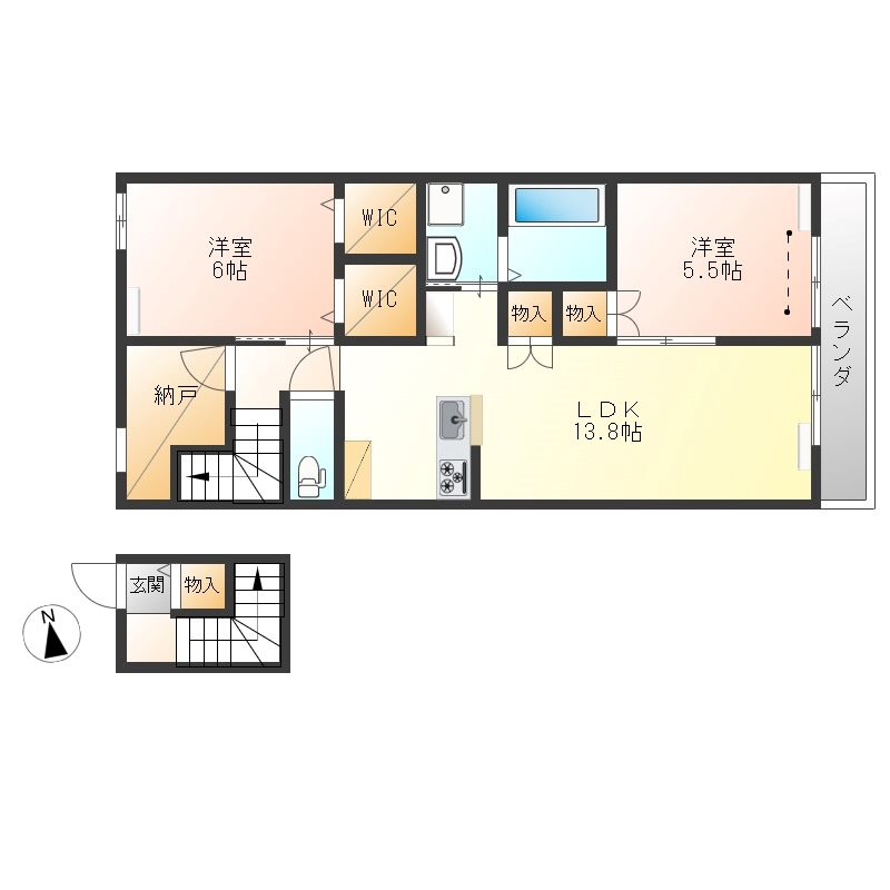 Maison de Parc 201号室 間取り