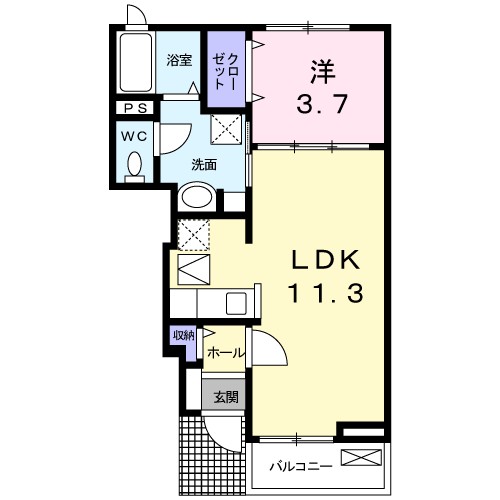 エスタシオンⅡ 103号室 間取り