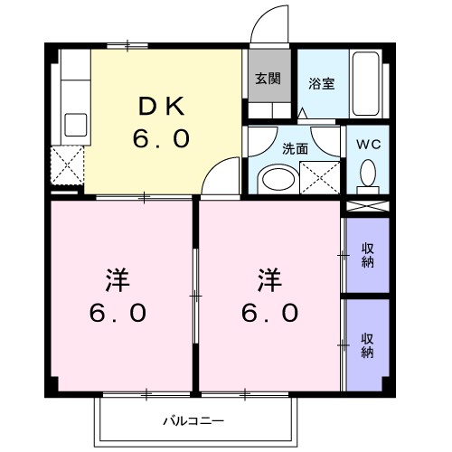 ブランマージュ 102号室 間取り