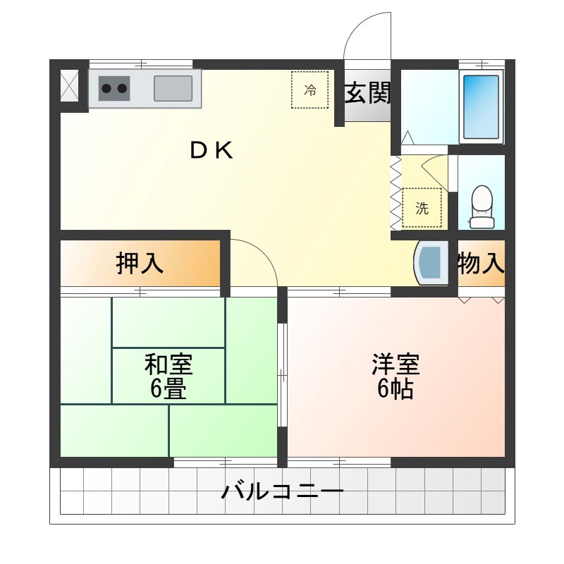シティハイム藤 102号室 間取り