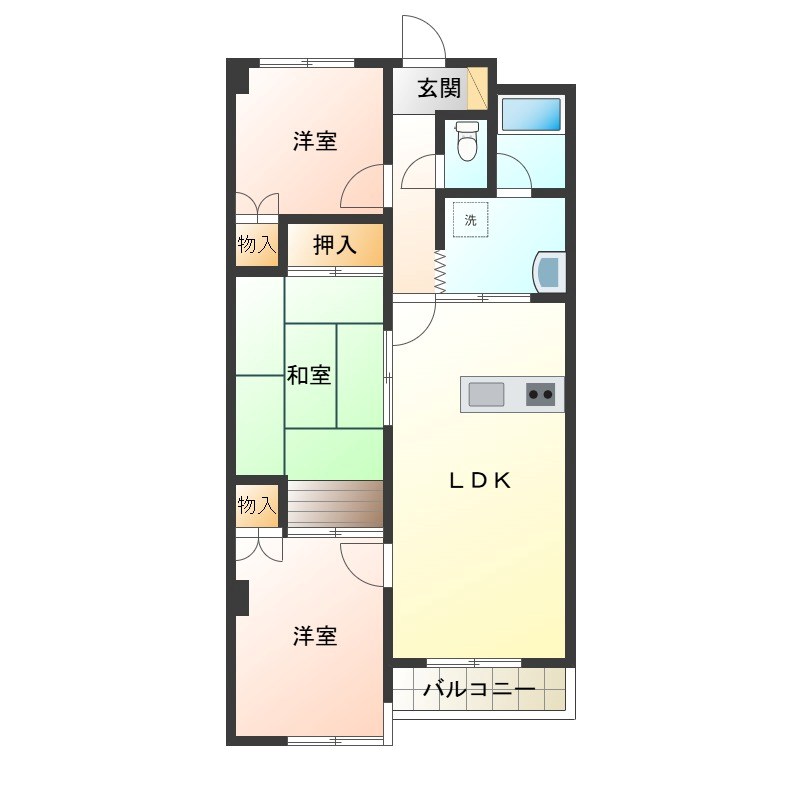 アメニティハイツミヤタ 303号室 間取り