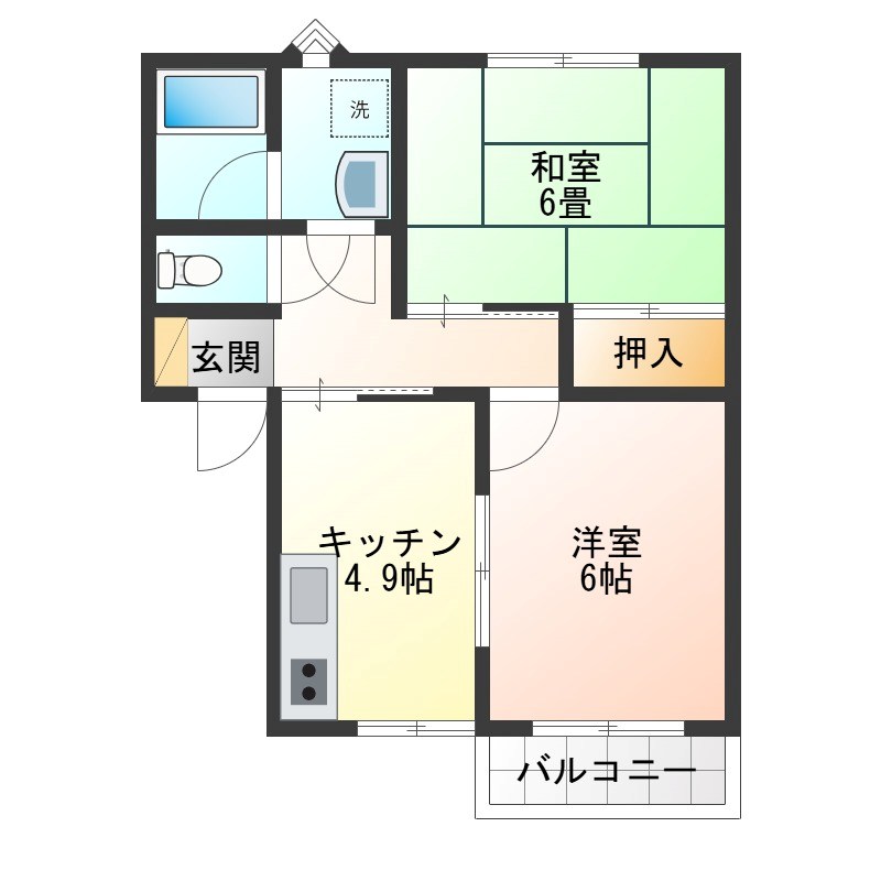 第８ヤマナカビレッジ 202号室 間取り