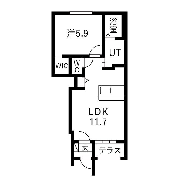 MSS清住台 105号室 間取り