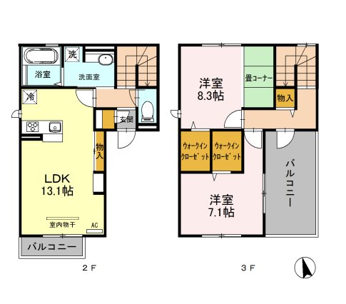 グランオッツ　Ⅲ 205号室 間取り