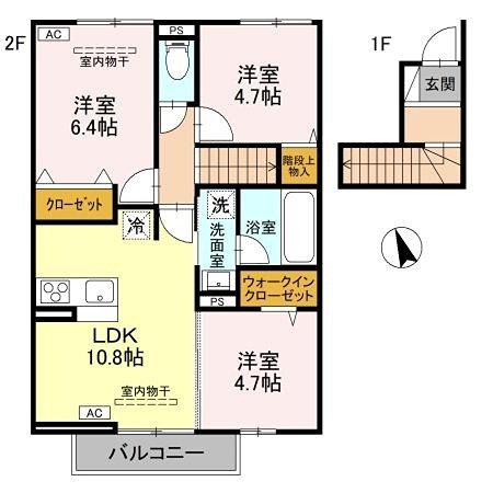 ファミリア 201号室 間取り