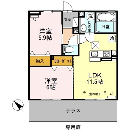 alveare（アルヴェアーレ） 103号室 間取り