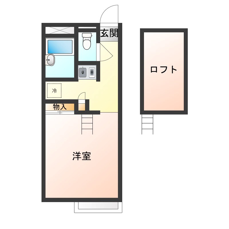 レオパレス浅間台 205号室 間取り