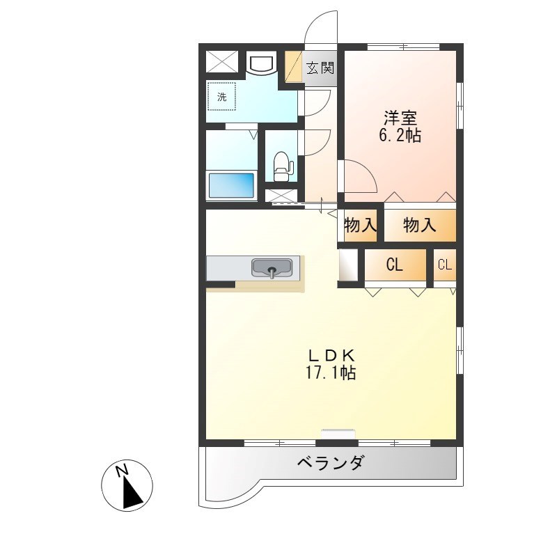 Y&Mアーバンライフ 501号室 間取り
