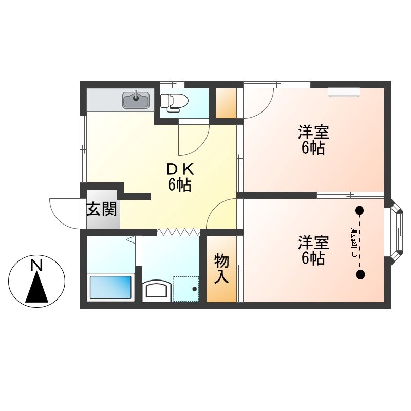 ルナコートⅢ 201号室 間取り