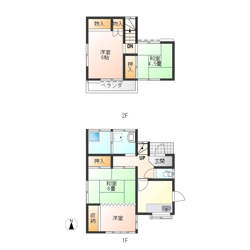 上古山貸家 間取り