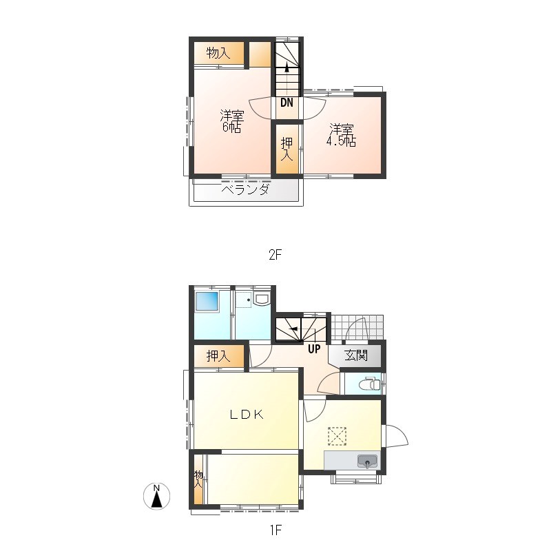 上古山貸家 間取り