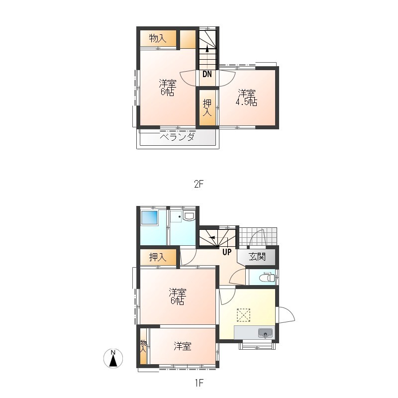 上古山貸家 間取り
