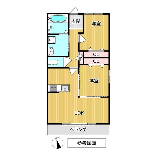 ペシーブル 103号室 間取り