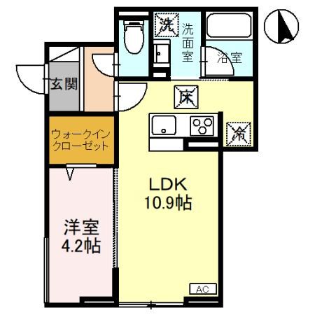 TORISIAS宿郷 105号室 間取り