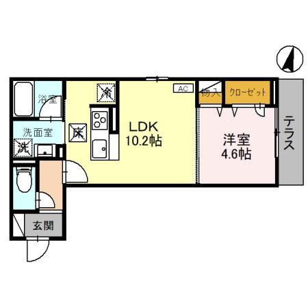 TORISIAS宿郷 101号室 間取り