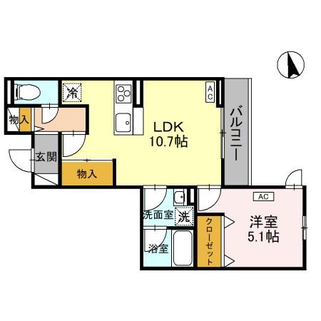 TORISIAS宿郷 302号室 間取り