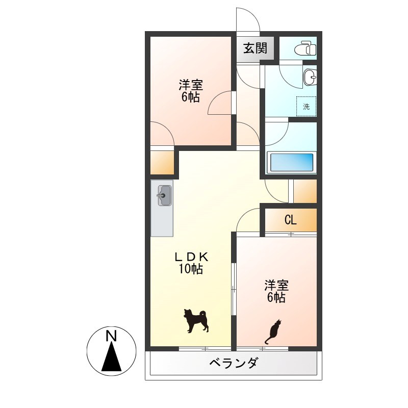 Doglover's桜館 305号室 間取り