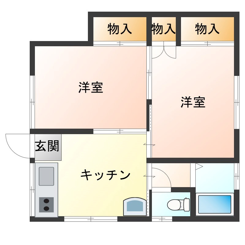 ユカリコーポ 101号室 間取り