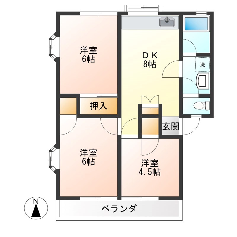 ロイヤルコーポⅠ 203号室 間取り