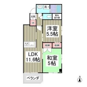 CITYPARK光   201号室 間取り