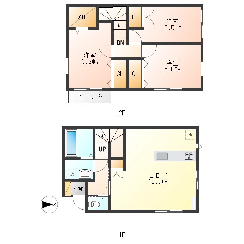 カーサ　ラ・ルーチェB  間取り
