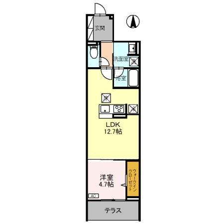TORISIAS東宿郷 102号室 間取り