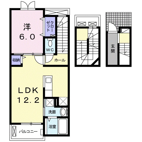 Ｚｅｐｈｙｒ．Ｊ 303号室 間取り