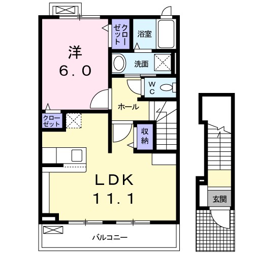 メゾン・ソレイユＢ 202号室 間取り
