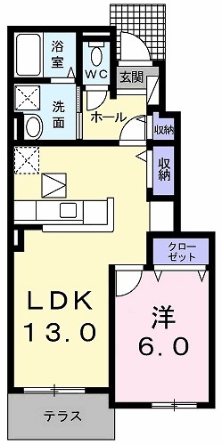 ミルトＤ　（ｍｉｌｄ） 103号室 間取り