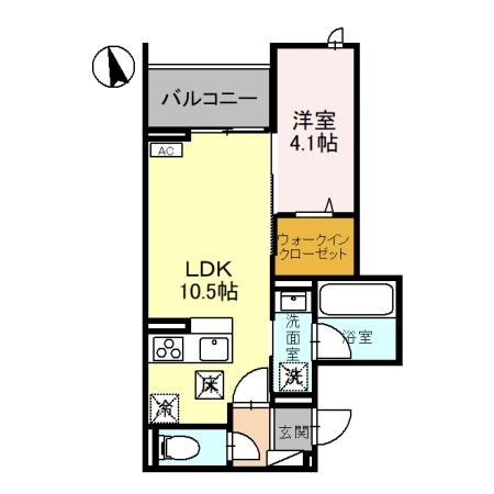 D-GLANZ宿郷 103号室 間取り