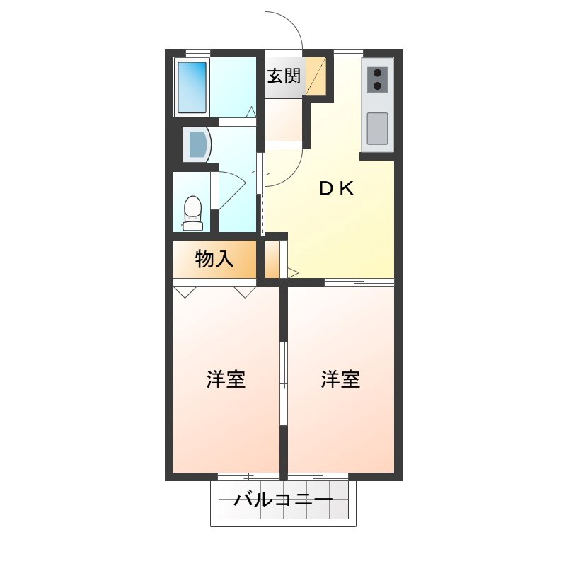美しが丘ハイツ B 105号室 間取り