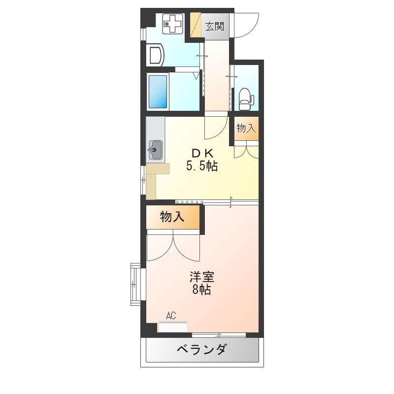 大通り秀栄マンション 502号室 間取り