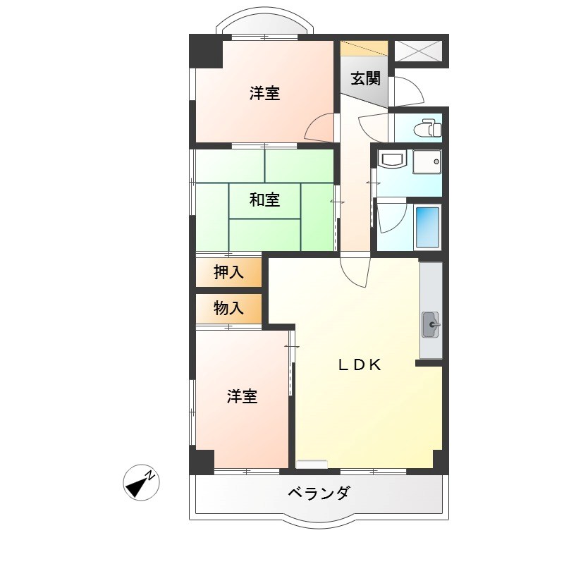 コンフォートヴィラⅠ 101号室 間取り