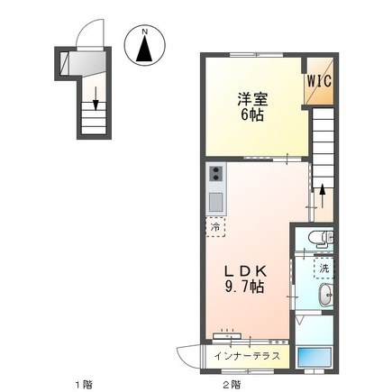 カルテット元今泉Ⅱ 202号室 間取り