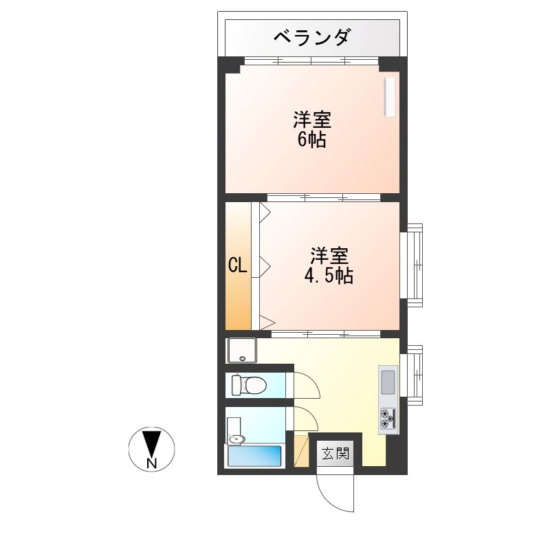 中央マンションＡ棟 301号室 間取り