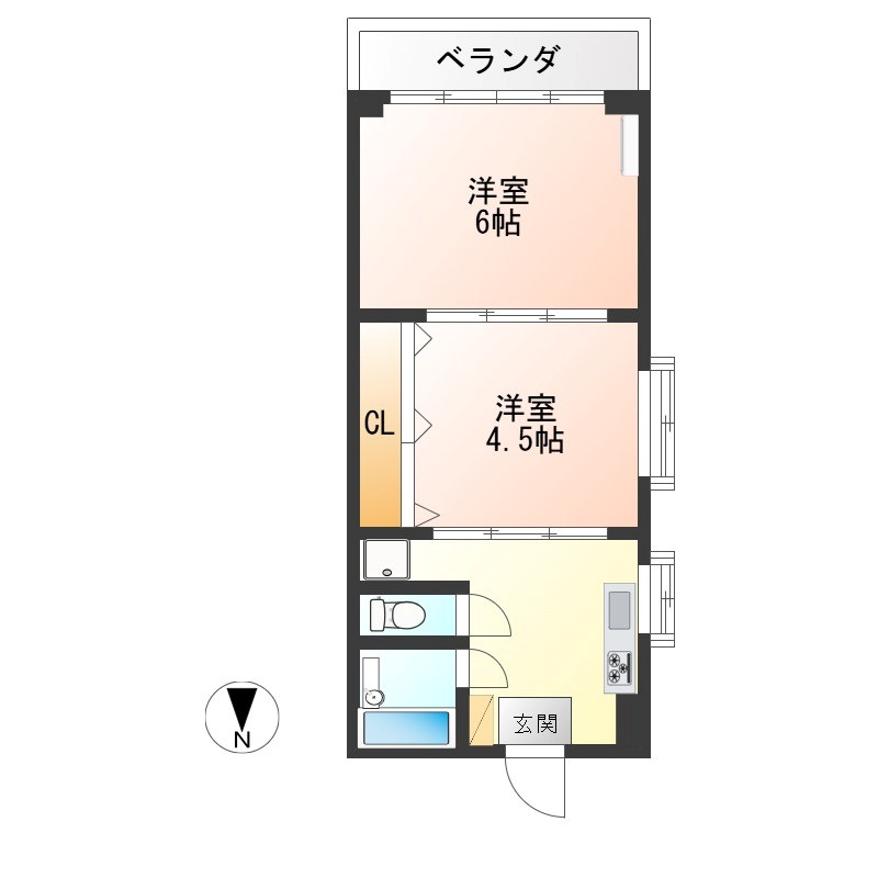 中央マンションＡ棟 301号室 間取り