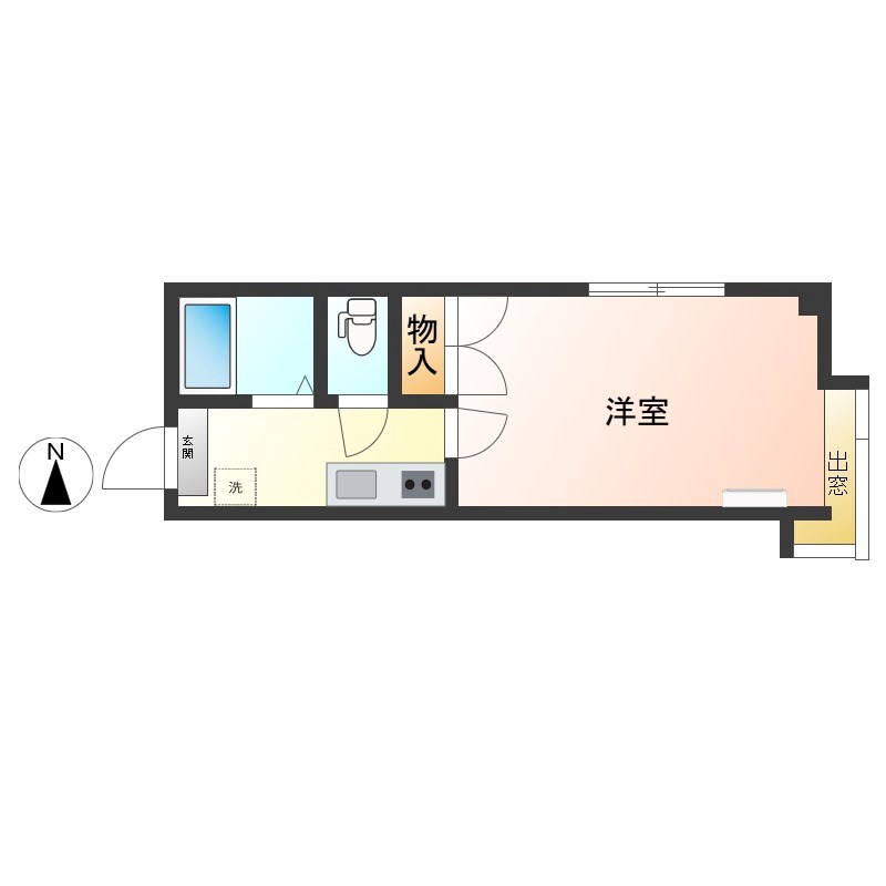 イーグルハウス 202号室 間取り